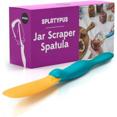 Imagem de OTOTO Espátula de pote de esplatypus para colher e raspar - Utensílios de cozinha divertidos exclusivos para gastronomia - livre de BPA e 100% seguro para alimentos - Espátula de crepe