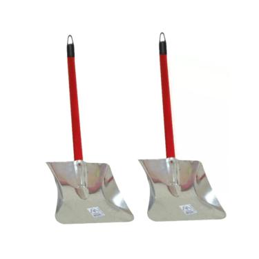 Imagem de Kit 2 Pás de Lixo em Aço Galvanizado com Cabo Curto Reforçado – Grandes, Resistentes e Duráveis – Ideais para Limpeza Doméstica, Profissional e Externa, Quintal, Garagem, Calçada e Cozinha