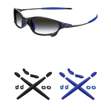 Imagem de Mryok – Kits de reposição para protetores de ouvido para óculos de sol Oakley Juliet – Opções, Blue & Black, One Size