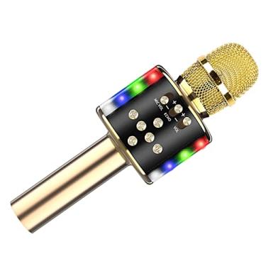 Imagem de Xiaojikuaipao Microfone de karaokê sem fio com LED dançante – Som de áudio profissional e bateria de longo tempo – Microfone portátil para festas em casa, crianças, meninas, meninos, adultos –