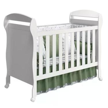 Imagem de Berço Mini Cama Danny Branco Brilho - Reller Móveis Branco Brilho