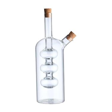Imagem de Generic Garrafa de molho de soja, dispensador de azeite de oliva, galheteiro, utensílios de cozinha de vidro 2 em 1, garrafas dispensadoras de óleo de vidro