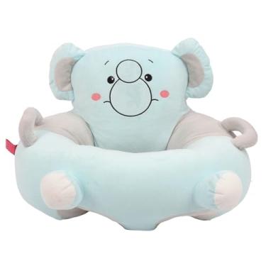 Imagem de Cadeira de sentar para bebês, suporte para bebês, sofá macio, adorável, desenho animado, aprendizagem precoce, cadeira sentada, travesseiro espreguiçadeira de bebê (Elefant)