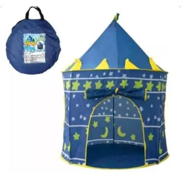 Imagem de Barraca Infantil Dobrável Tenda Castelo Azul, Sacola Plástica Incluída