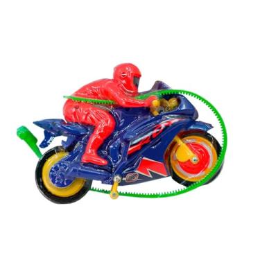 Imagem de Brinquedo Lança Moto com Lançador de Velocidade - Toyng (Moto Azul)