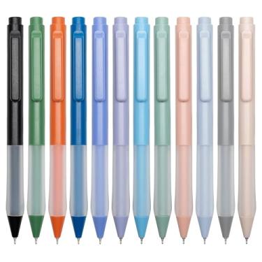 Imagem de Linbsunne Canetas esferográficas de 0,7 mm, canetas de escrita suave e de ponta fina, canetas de tinta preta, canetas fofas, retráteis, silenciosas (12 unidades)