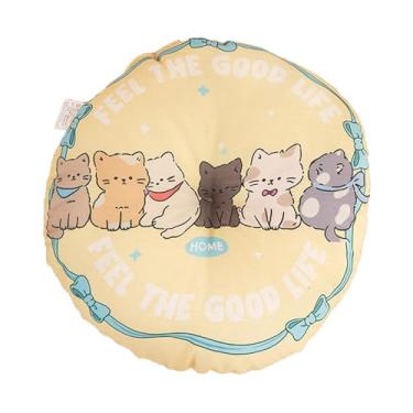 Imagem de ＡＷＨＡＯ Almofada para cadeira Almofada para chão Decoração multiuso Tapete Almofada circular para varandas Assistir TV Sala de estar Yoga, Gatos