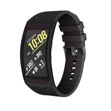 Imagem de Pulseiras De Silicone Para Gear Fit 2 R360 Ou Fit 2 Pro R365- Preto Ta