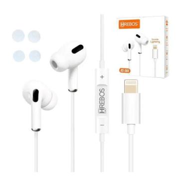 Imagem de Fone Ouvido Com Microfone Volume Para i P h on e 14 13 12 11 Pro - HRE