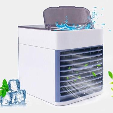 Imagem de Ar Condicionado Mini Usb Portátil Ventilador E Luz Led - Bivolt