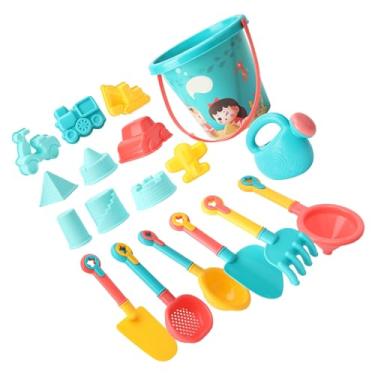 Imagem de Conjunto de Brinquedos de Areia de Praia para Crianças, 18 Peças, Baldes de Praia Multifuncionais, Pás de Areia, ótimo para Brincar Ao Ar Livre, para Exploração e Diversão Sem Fim