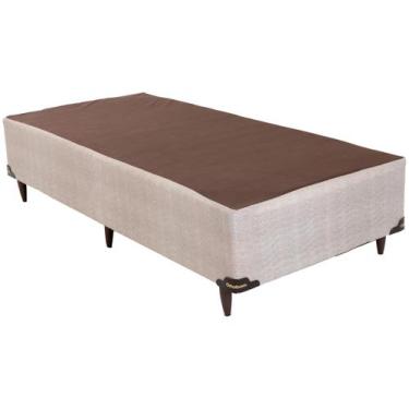 Imagem de Box para Colchão Solteiro Ortobom 31x88x188cm Ortotech, Branco e Marro