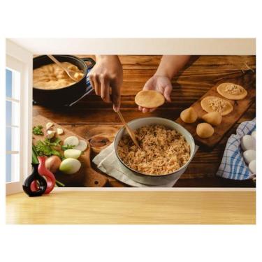 Imagem de Papel De Parede Alimentos Salgados Coxinha Bar 3,5M Al535 - Você Decor