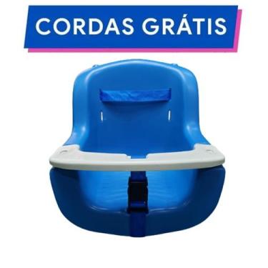 Imagem de Balanço Infantil Plástico Bebê Criança Cadeirinha Com Corda - FRETE MA