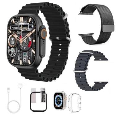 Imagem de Smartwatch W69 Ultra Gps 49mm Amoled Nfc Com Pulseira Extra Pelicula C