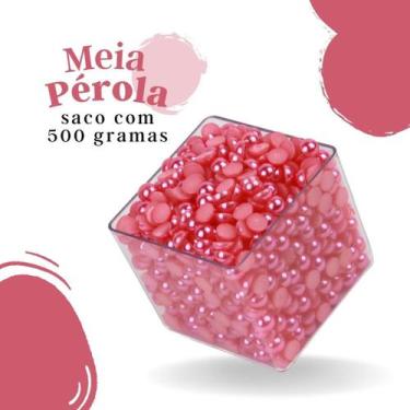 Imagem de Meia Pérola Rosa Chiclete - 04 Mm Pacote Com 500 Gramas - Nybc