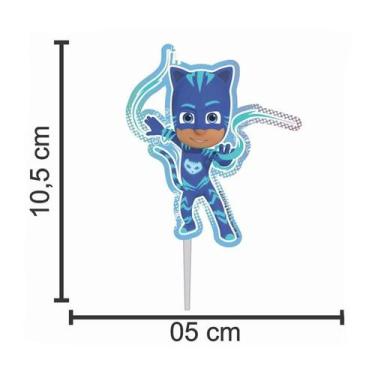 Imagem de Topo de Bolo Pj Masks Para Festa de Aniversário Infantil - Piffer