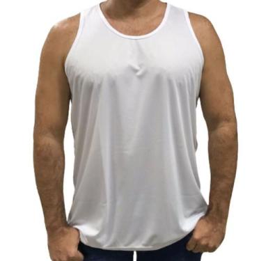 Imagem de Regata Masculina Dry Fit Plus Size - Fix, Branco, G2
