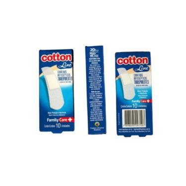 Imagem de Curativos Antissépticos Cotton Line - Cor Transparente - C/ 10 Unidade