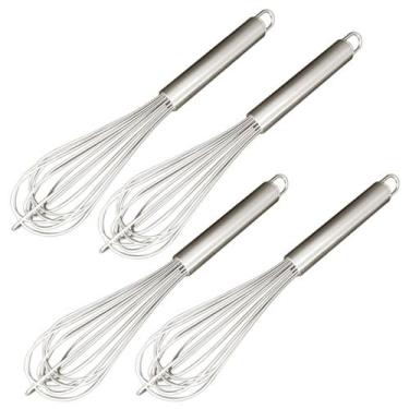 Imagem de Kit 4 Pç Fouet Batedor Profissional De Ovos E Massas 34 Cm - OPEN TRAD