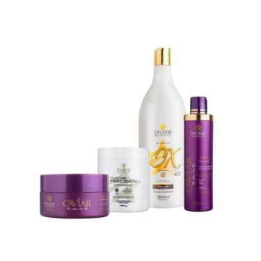 Imagem de Kit Descoloração e Coloração Profissional e Nutrição Caviar - DYUSAR C