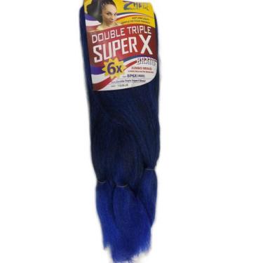 Imagem de Cabelo sintético Jumbo Super X  6X 400g - T1B/Blue - Zhang Hair