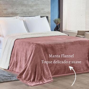 Imagem de Cobertor Queen Dupla Face Manta Sherpa e Flannel Alaska - Bia Enxovais