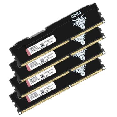 Imagem de Yongxinsheng Kit DDR3 32GB (8GBx4) Desktop RAM 1600MHz PC3-12800 UDIMM Non-ECC Unbuffered 1.5V 2Rx8 Dual Rank 240 Pin CL11 PC módulo de atualização de memória de computador (preto)