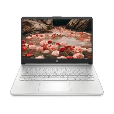 Imagem de HP Notebook portátil, tela HD de 14 polegadas (1366 x 768), AMD Ryzen 5 5500U (6 núcleos), 8 GB de RAM, SSD PCIe de 256 GB, HDMI, leitor de cartão SD, Windows 11 Home, prata natural, mouse pad