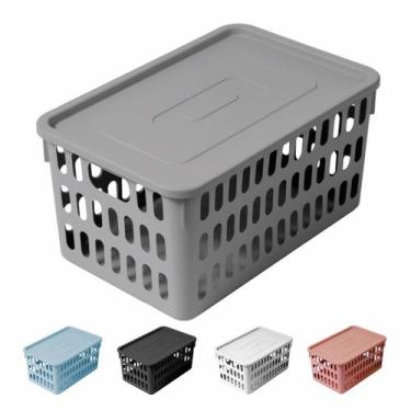 Imagem de Box Organizador Caixa Cesto Decorativo Cozinha Casa Kit C/ 2 - Atelie 