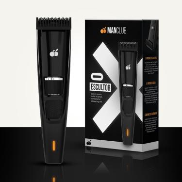 Imagem de MANCLUB® O Escultor® Aparador de Pelos - Aparador Elétrico de Pelos Faciais, Barba e Bigode - Sem Fio, Bivolt, Lâmina Substituível de Aço Inoxidável