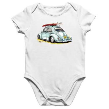 Imagem de Body Bebê Algodão Fusca Vintage - Foca na Moda, Branco, M
