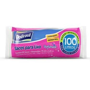 Imagem de Saco de Lixo Perfumado 100l Azul 5un - Dobrasil