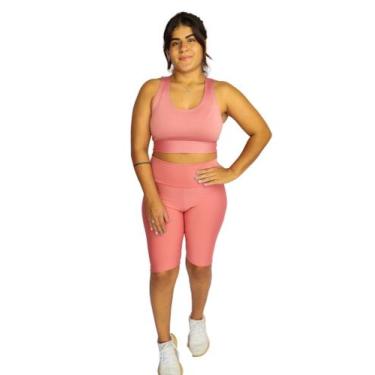Imagem de Conjunto Short Longo + top Fitness Academia - swg, Rose, GG