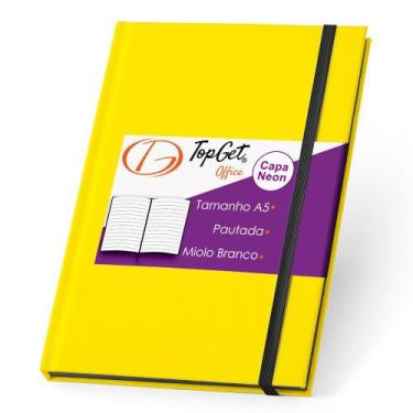 Imagem de Caderneta Neon 14x21cm 96 Fls Pautadas - TopGet, Amarelo