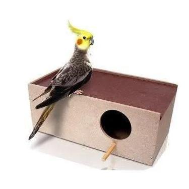 Imagem de Ninho de Madeira MDF para Calopsitas e Periquitos Gaiola - Shop Mais P