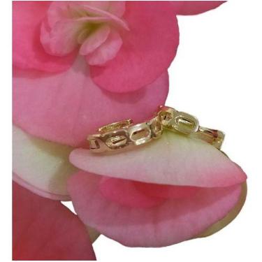 Imagem de Brinco Argola Pequeno 8 Mm Infantil 2 Furo Folheado Ouro 18k - De Cast
