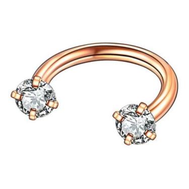 Imagem de Piercing Septo Ferradura Nariz Cartilagem Pedra Zirconia Aço - DeCastr