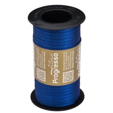 Imagem de Fita de Cetim Carretel Progresso 4mm nº00 - 100m Cor 276 Azul Pavão - 
