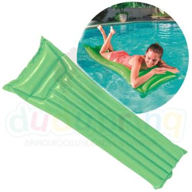 Imagem de Boia Colchão Bronzeador Praia Piscina 1,83m X 69cm Verde - Bestway