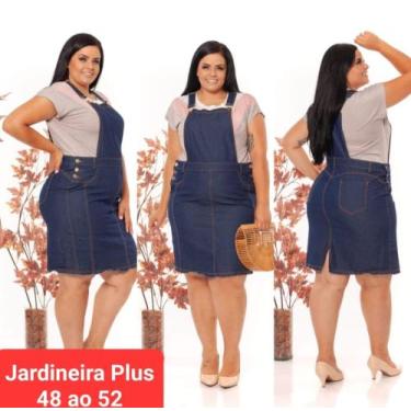 Imagem de Jardineira Jeans Moda Evangêlica Plus Size 48,50,52 - LK, 48