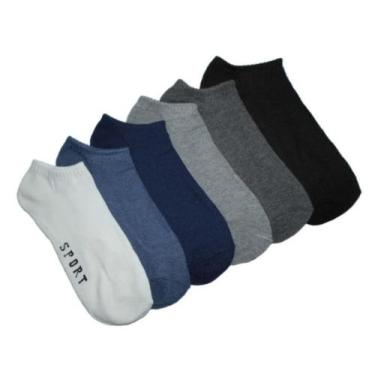 Imagem de Meia masculina soquete lisa  kit com 12 pares  soquete - AMORARMA