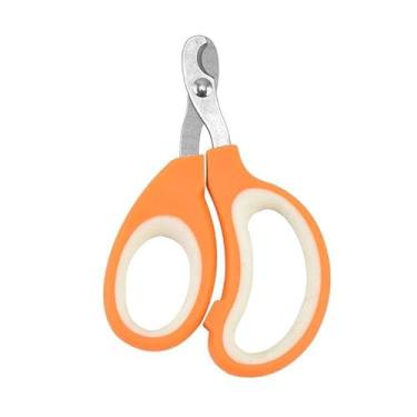 Imagem de Tesoura de unhas para animais de estimação (laranja/branca, para cães e gatos pequenos)