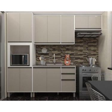 Imagem de Cozinha 4 Pçs C/Nicho Armários E Balcões Pátina C/Mocca Laca - KIT