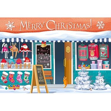 Imagem de Canessioa Pano de fundo de loja de brinquedos do Papai Noel, pano de fundo, loja de brinquedos de Papai Noel, fundo de oficina, festa de Natal, festa de fim de ano, suéter feio de fundo de festa,