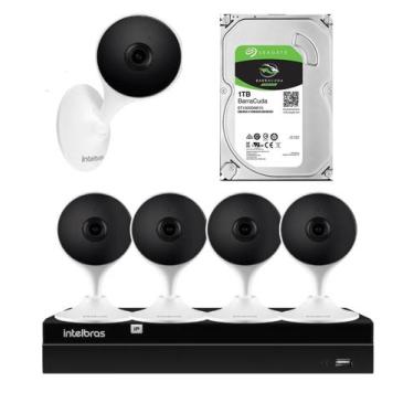 Imagem de Kit 5 Câmeras IMX Full Hd Wi-fi Com Hd 1tb E Nvd 1308 - Intelbras