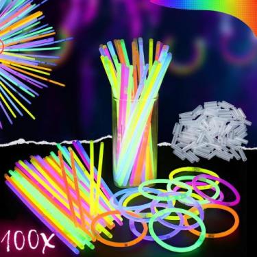 Imagem de Pulseira neon tudo com 100 festa p balada alto brilho fluorescente - C