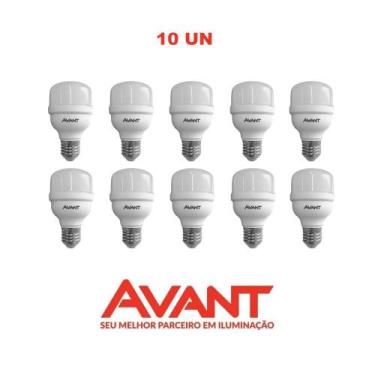 Imagem de Kit 10 Lâmpada Bulbo High Power Led Avant 20W E27 Bivolt, 6500k - Bran