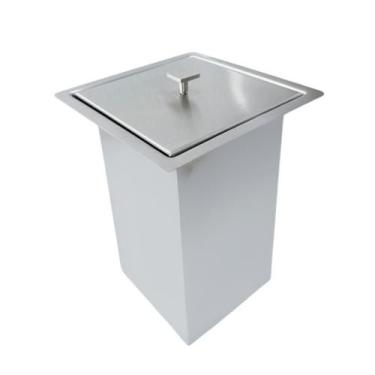 Imagem de Lixeira Inox Para Embutir Capacidade 4 Litros Ecosul  - Ecosul Metais