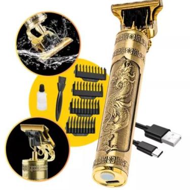 Imagem de Cortador de Barba Dragão Dourado para Manutenção Diária - KING, Bivolt